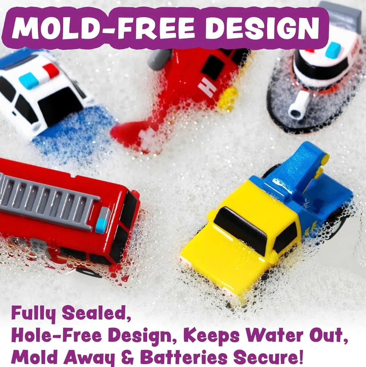 6 Light-Up Rescue Bath Toys
