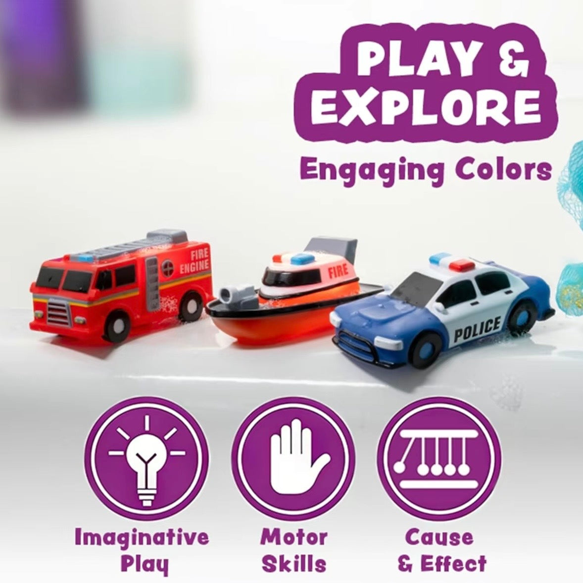 6 Light-Up Rescue Bath Toys