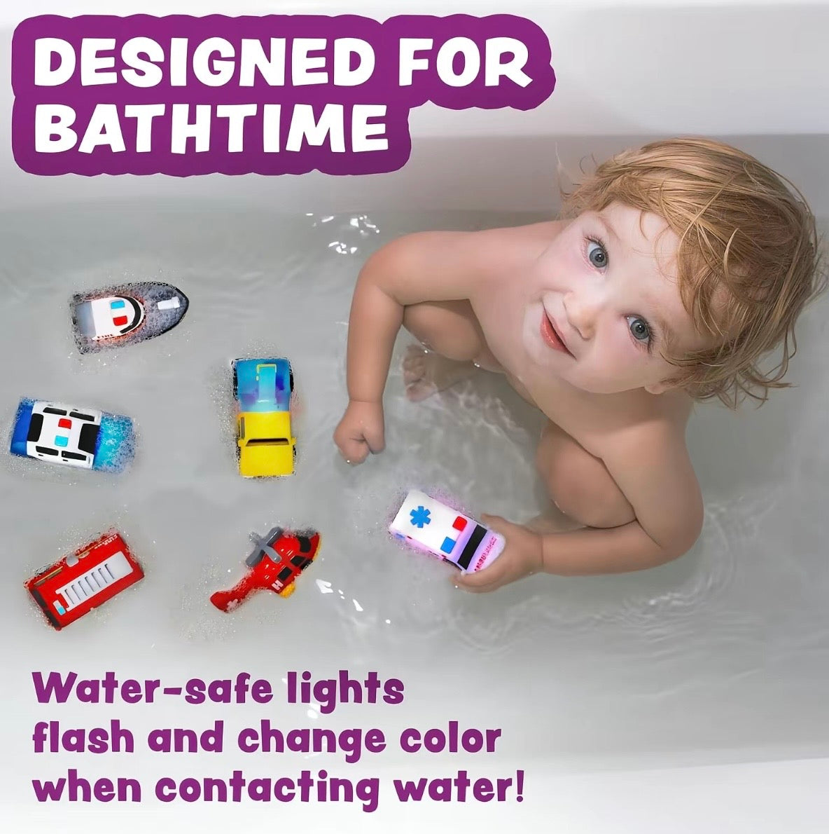 6 Light-Up Rescue Bath Toys